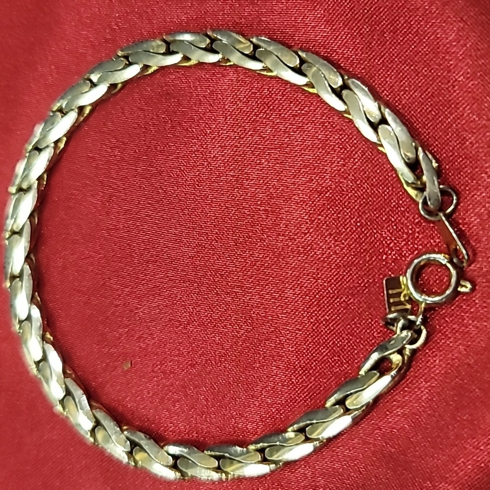 MERLITE vintage gold chain bracelet 8"